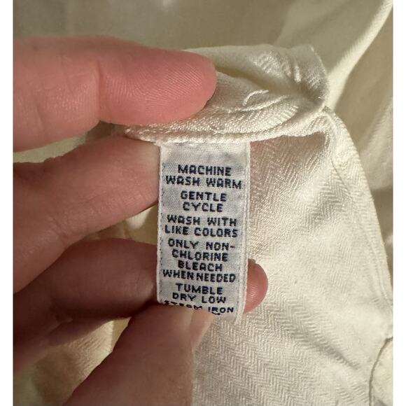 Polo Golf Vintage Ralph Lauren Ivory Short Sleeve Caldwell Silk Linen Shirt - XL - Picture 5 of 8